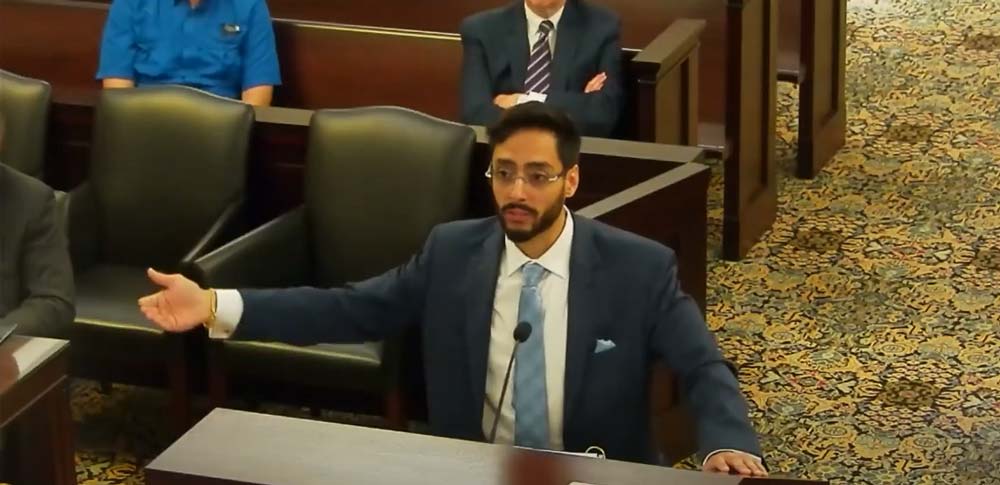 Shawn Lowe Desai presenting a case at court
